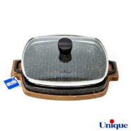 تابه گریل یونیک مربع 32 سانتی6017 (سینی چوبی)