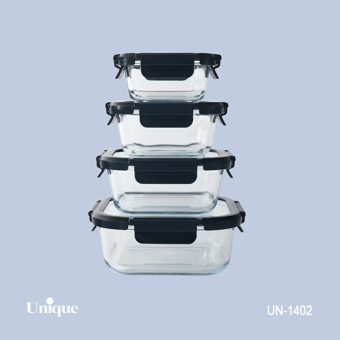 ظرف غذا 4تیکه -مربع UN-1402 1 ظرف غذا 4تیکه -مربع UN-1402